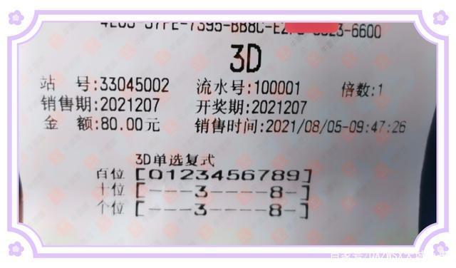 今天3D彩民晒票，激情与期待的交汇