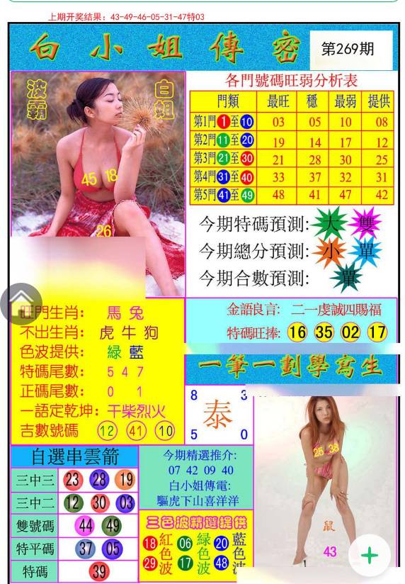 白小姐三码选一肖